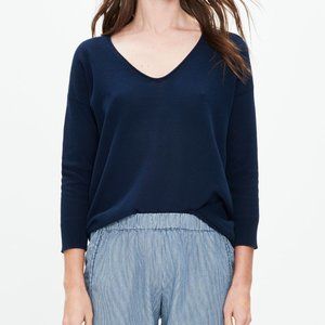 Madewell Navy Shorelight Knit Pullover Sweater XS